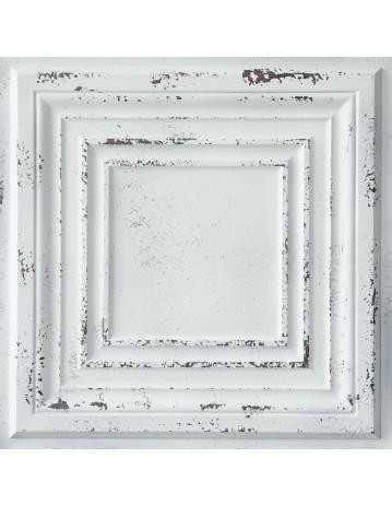 Ceiling tiles False Tin distressed crack white black color PL05 pack of 10pcs