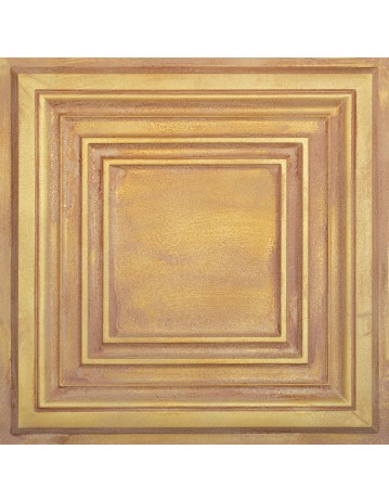 Distress Tin Ceiling Tiles, 3D embossed wall board, Vintage brown gold color PL05 pack of 10pcs