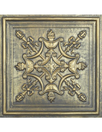 3D ceiling tiles, Easy to Install PVC Panels, Ancient gold color PL07 pack of 10pcs