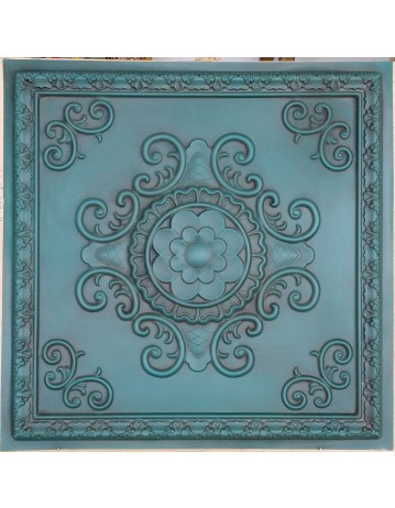 Faux Tin ceiling tiles Antique green color PL08 pack of 10pcs