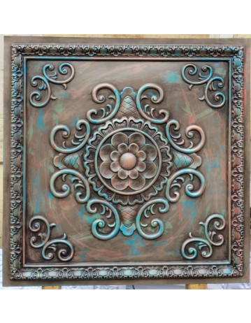 Faux Tin ceiling tiles antique multicolored color PL08 pack of 10pcs