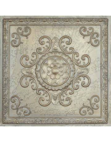 Decorative tin wall tile, suspended ceiling panels, Distress crack champagne gold color PL08 pack of 10pcs