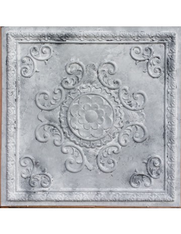 Faux Tin ceiling tiles Distressed white gray color PL08 pack of 10pcs