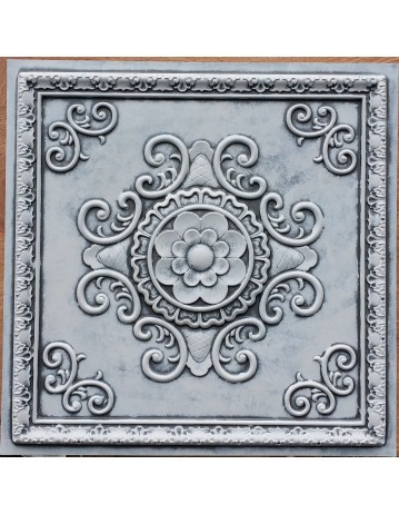 Faux Tin ceiling tiles weathering black white color PL08 pack of 10pcs
