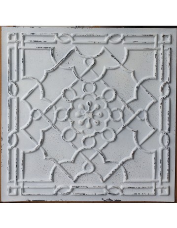  Ceiling tiles Faux Tin distress crack white black color PL09 pack of 10pcs