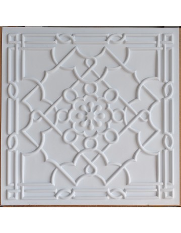 Faux Tin ceiling tiles white matt color PL09 pack of 10pcs