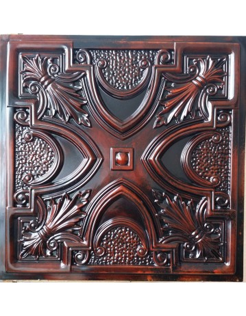 Faux Tin ceiling tiles  aged red wood color PL11 pack of 10pcs