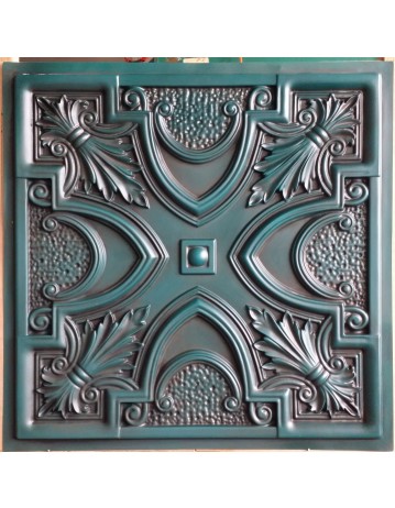 Faux Tin ceiling tiles Antique cyan color PL11 pack of 10pcs