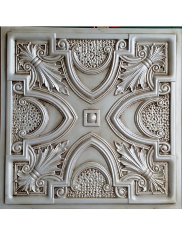 Faux Tin ceiling tiles Antique white color PL11 pack of 10pcs