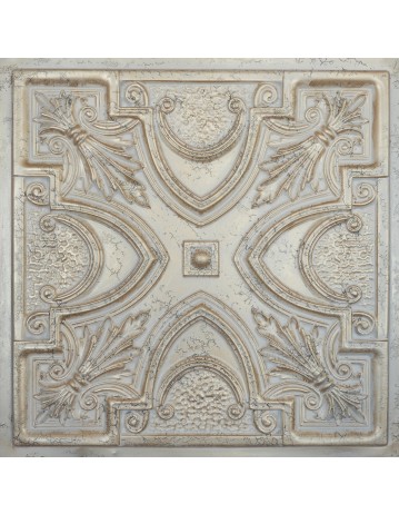 Vinyl ceiling tiles, Embossed wall panels, Distress crack champagne gold color PL11 pack of 10pcs