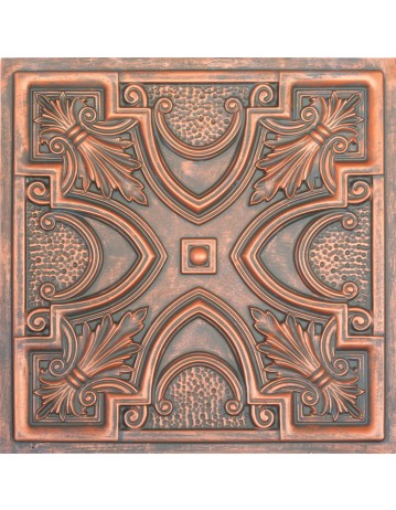 Faux Tin ceiling tiles Rustic copper color PL11 pack of 10pcs