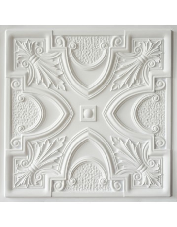 Faux Tin ceiling tiles white matte color PL11 pack of 10pcs