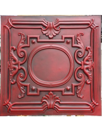 Faux Tin ceiling tiles Antique red color PL15 pack of 10pcs