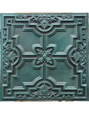 Faux Tin ceiling tiles antique cyan PL16 pack of 10pcs