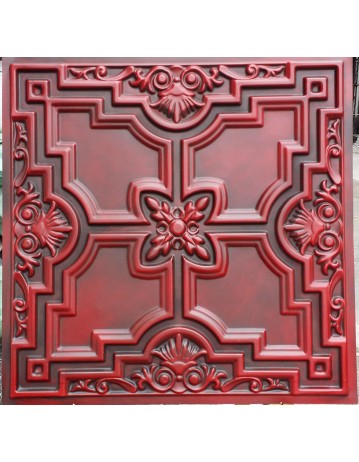 Faux Tin ceiling tiles antique red PL16 pack of 10pcs