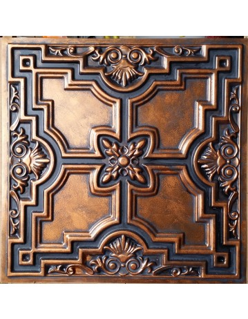 Faux Tin ceiling tiles archaic copper color PL16 pack of 10pcs