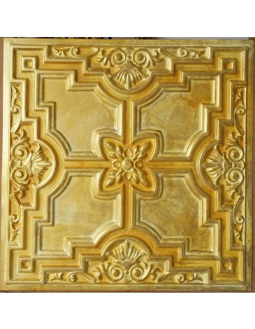 Drop in Ceiling tiles Faux Tin golden color PL16 pack of 10pc