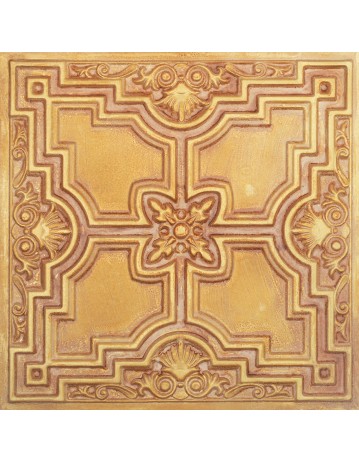 Suspended ceiling tile, interior decorative panel, Vintage brown gold color PL16 pack of 10pcs