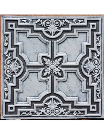 Faux Tin ceiling tiles weather black white PL16 pack of 10pcs