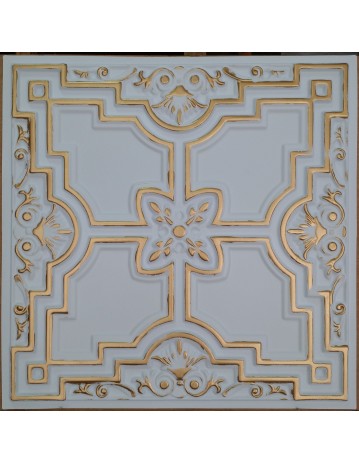 Tin ceiling design white gold color PL16 pack of 10pcs