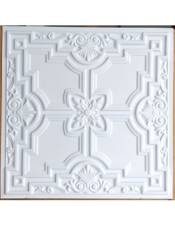 Faux Tin ceiling tiles white matt color PL16 pack of 10pcs