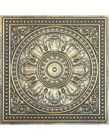 Faux Tin ceiling tiles ancient gold color PL17 pack of 10pcs