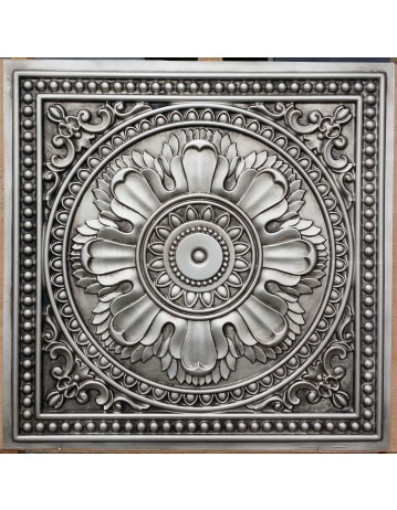 Faux Tin ceiling tiles antique silver color PL17 pack of 10pcs