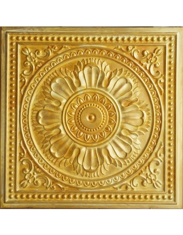 PVC Ceiling tiles Faux Tin golden color PL17 pack of 10pcs