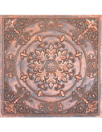Faux Tin ceiling tiles Rustic copper color PL18 pack of 10pcs