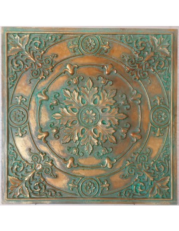 Ceiling tiles Faux painted vintage green gold color PL18 10pc/lot