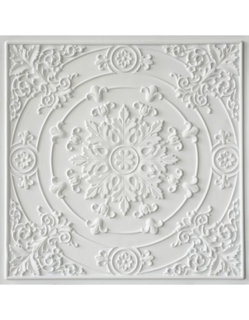 Faux Tin ceiling tiles white matte color PL18 pack of 10pcs