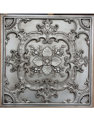 Faux Tin ceiling tiles antique silver color PL19 pack of 10pcs