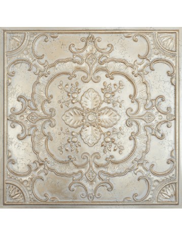 Drop in ceiling tiles, 3D embossed wall board, Distress crack champagne gold color PL19 pack of 10pcs