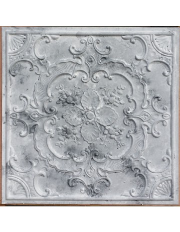 Faux Tin ceiling tiles distress white gray color PL19 pack of 10pcs