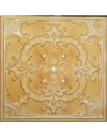 Old ceiling tiles Faux tin paint yellow gold color PL19 pack of 10pcs