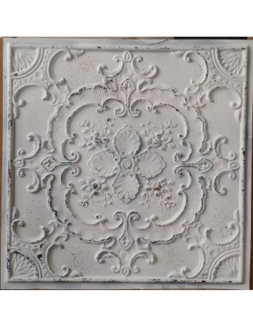Ceiling tiles False Tin distressed crack white copper color PL19 pack of 10pcs