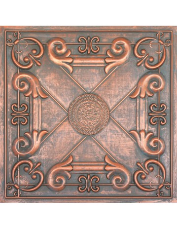 Faux Tin ceiling tiles Rustic copper color PL22 pack of 10pcs