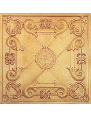 Vinyl ceiling Tiles, Decorative 3D panels, Vintage brown gold color PL22 pack of 10pcs
