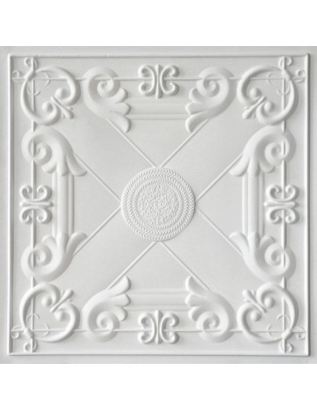 Faux Tin ceiling tiles white matte color PL22 pack of 10pcs