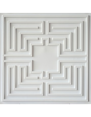 Faux Tin ceiling tiles White matte color PL25 pack of 10pcs