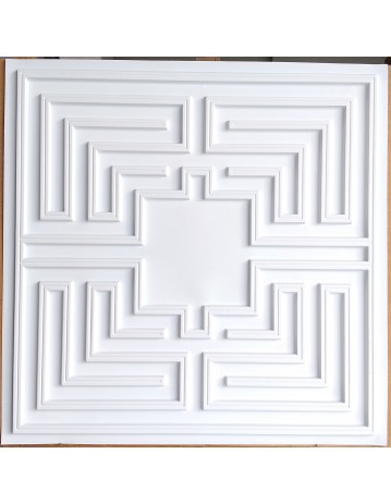 Faux Tin ceiling tiles white matt color PL25 pack of 10pcs