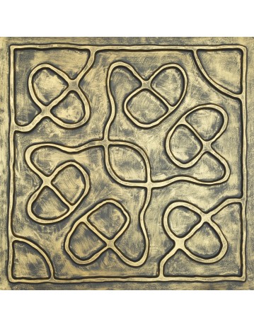  Pressed Tin Ceiling Tile, Decorative pvc panels, Ancient gold color PL28 pack of 10pcs