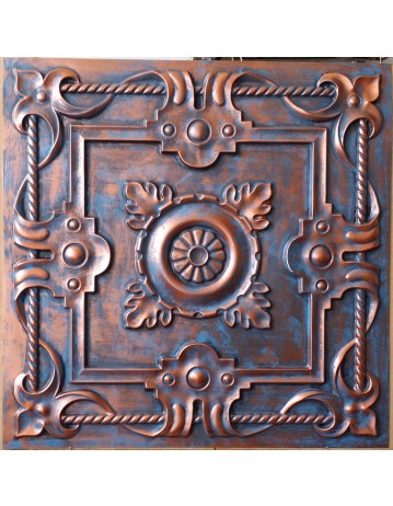 Tin ceiling tiles artistic rustic copper color coffee wall panel PL29 pack of 10pcs