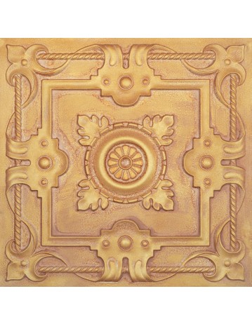 Embossing ceiling tiles, Suspended Wall Panels, Vintage brown gold color PL29 pack of 10pcs