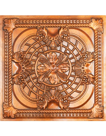 Drop in ceiling tile, Plastic panel for walls, Archaic copper color PL31 pack of 10pcs