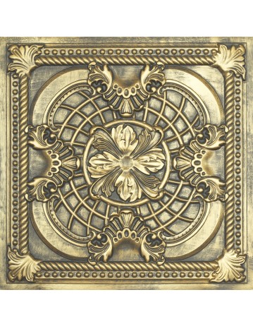 suspended Ceiling tiles Faux Tin Ancient gold color PL31 pack of 10pcs