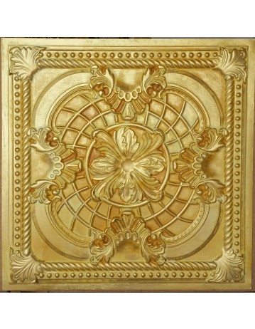 Plastic Ceiling tiles Faux Tin golden color PL31 pack of 10pc