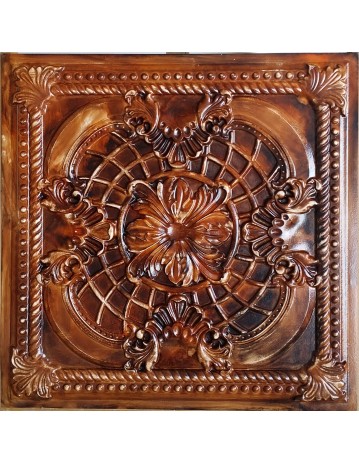 suspended Ceiling tiles Faux Tin oil painting wood color PL31 pack of 10pc