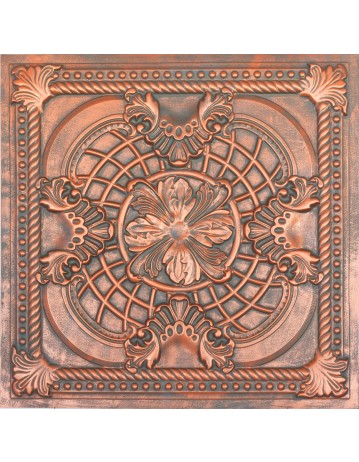 suspended Ceiling tiles Faux Tin Rustic copper color PL31 pack of 10pcs