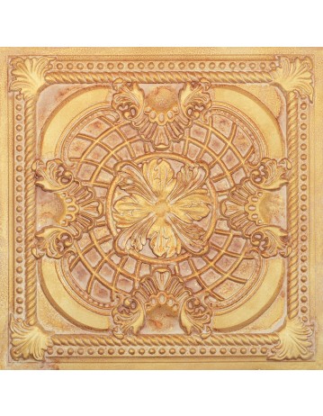 Faux tin ceiling tile, Interior roof panels, Vintage brown gold color PL31 pack of 10pcs